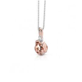 leBebé / Suonamore / ciondolo sonaglino argento e oro rosa con sagome traforate / collanina argento / moschettone argento e oro rosa