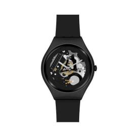 Swatch / Skin Irony / Skin Beauty is Inside / orologio uomo / quadrante scheletrato nero / cassa acciaio / cinturino silicone