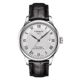 Tissot Le Locle Automatic Powermatic 80 / orologio uomo / quadrante bianco / cassa acciaio / cinturino pelle nera