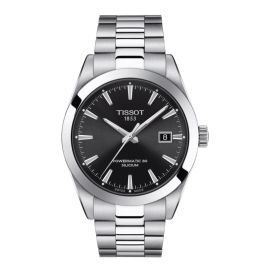 Tissot Gentleman Automatic Powermatic 80 Silicium / orologio uomo / quadrante nero / cassa e bracciale acciaio