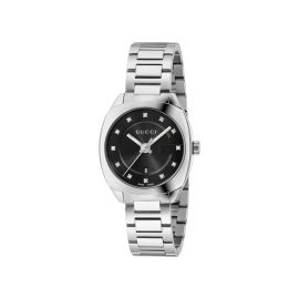 Gucci GG2570 / orologio donna / quadrante nero / cassa e bracciale acciaio 