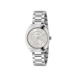Gucci GG2570 / orologio donna / quadrante bianco-argenté / cassa e bracciale acciaio 