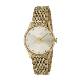 Gucci G-Timeless / orologio unisex / quadrante argentato / cassa e bracciale acciaio e PVD dorato