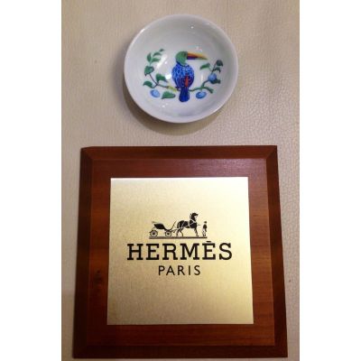 Hermès / Toucans / coppetta soIa / porcellana / bianco, azzurro, nero, rosso, verde