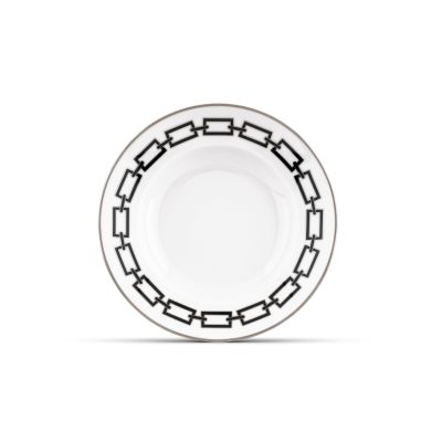 Richard Ginori / Catene / piatto fondo 24,5 cm / porcellana / bianco e nero