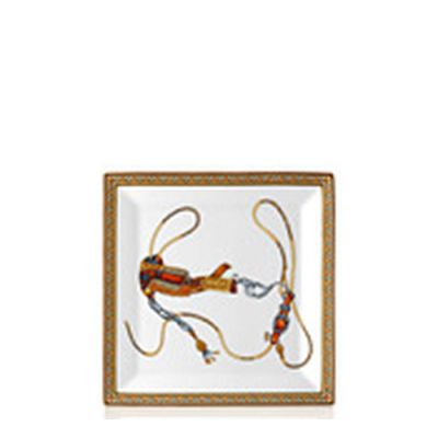 Hermès / Cheval d’Orient / piatto quadrato n°3 / porcellana