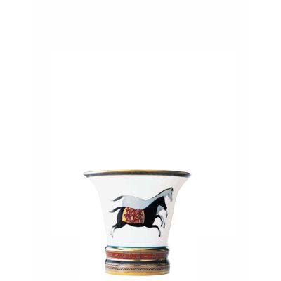 Hermès / Cheval d’Orient / vaso piccolo / porcellana