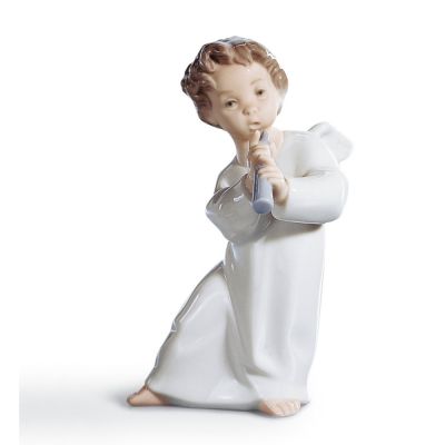 Lladró / Sculptures / Angel with Flute – Angioletto con flauto / statua / porcellana / lucida