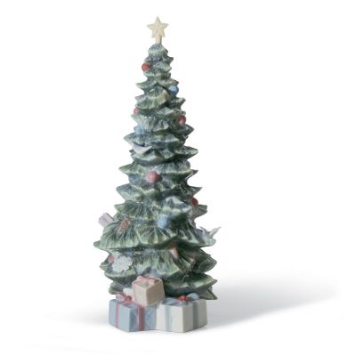 Lladró / Sculptures / O Christmas Tree – Albero di Natale con regali / statua / porcellana / lucida