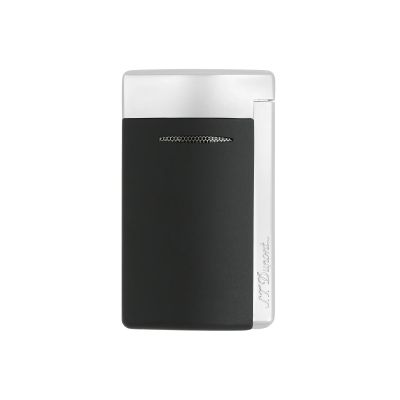 Dupont / Minijet/ accendino / cromo nero finitura argentata