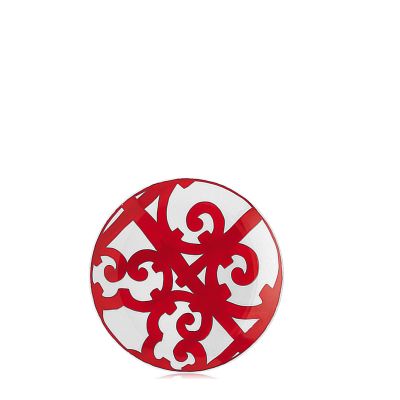 Hermès / Balcon du Guadalquivir / piatto pane n° 1 / porcellana / bianco, rosso
