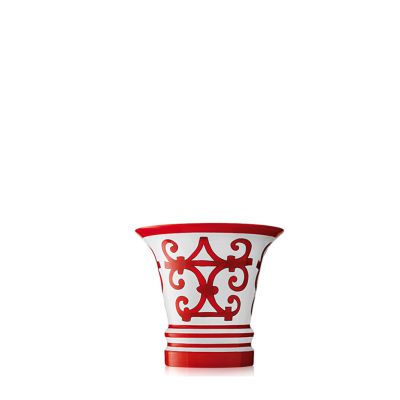Hermès / Balcon du Guadalquivir / vaso piccolo / porcellana / bianco, rosso