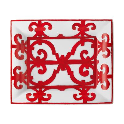 Hermès / Balcon du Guadalquivir / vuotatasche / porcellana / bianco, rosso