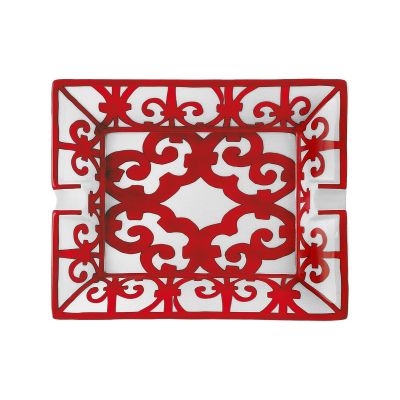 Hermès / Balcon du Guadalquivir / posacenere / porcellana / bianco, rosso