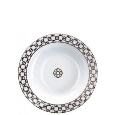 Hermès / Fil d’argent / piatto tondo fondo / porcellana