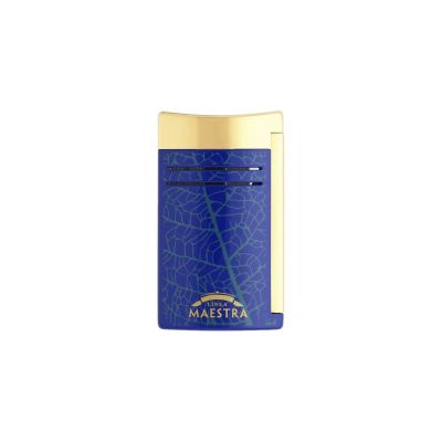 Dupont / Maxijet / accendino / laccato blu finitura dorata