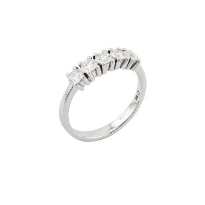 Crivelli / anello veretta / oro bianco e diamanti