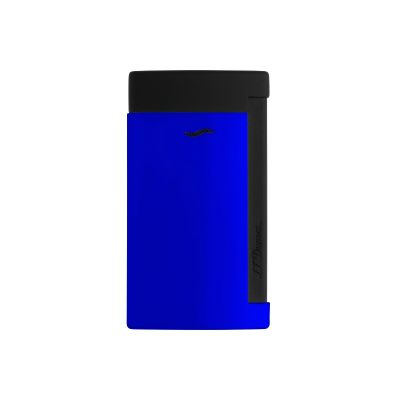Dupont / Slim 7 / accendino / lacca blu fluo finitura nera