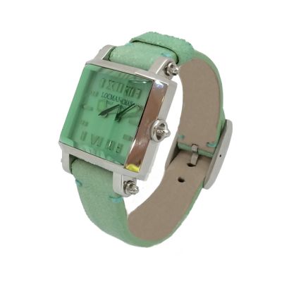 Locman Prisma / orologio donna / quadrante verde / cassa acciaio / cinturino pelle verde
