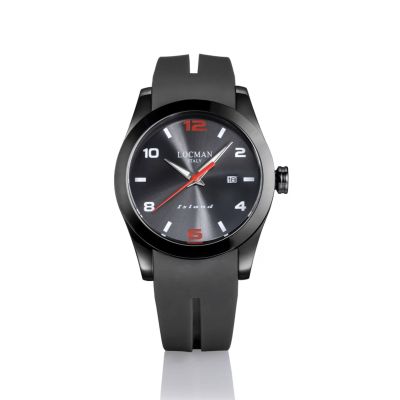 Locman Island / orologio uomo / quadrante grigio / cassa acciaio e titanio / cinturino silicone grigio