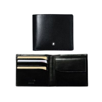 Montblanc / Meisterstück / portafoglio con portamonete / pelle nera
