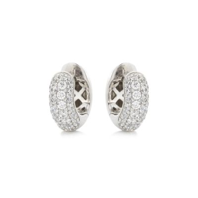 Buonocore / orecchini Hoops / oro bianco e diamanti bianchi