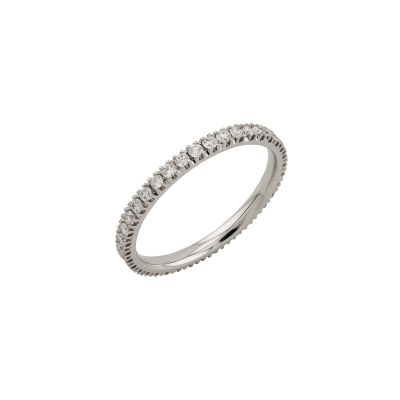 Crivelli / Anytime / anello veretta eternity / oro bianco e diamanti
