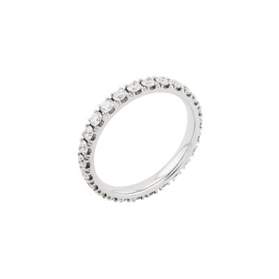 Crivelli / anello veretta eternity / oro bianco e diamanti