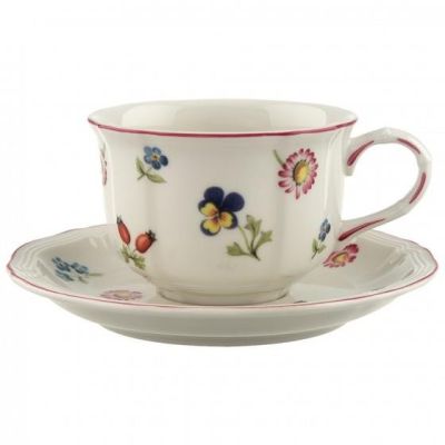 Villeroy & Boch / Petite Fleur / set 6 tazze tè con piattino / porcellana
