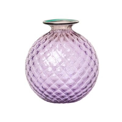 Venini / Monofiore Balloton / vaso / lilla, filo verde menta / vetro soffiato lavorato a mano