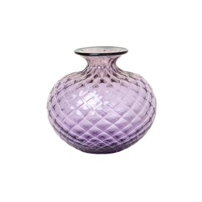 Venini / Monofiore Balloton / vaso / lilla, filo verde menta / vetro soffiato lavorato a mano
