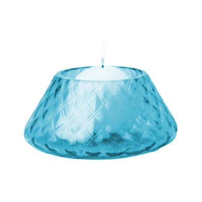 Venini / Lele / portacandele / acquamare / vetro soffiato lavorato a mano