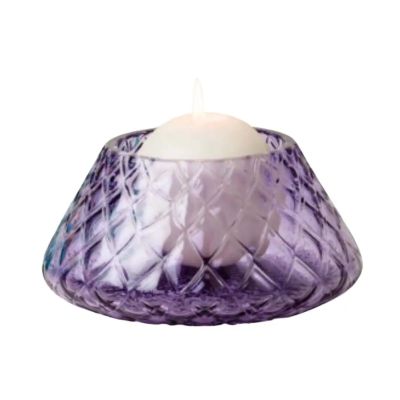 Venini / Lele / portacandele / lilla / vetro soffiato lavorato a mano