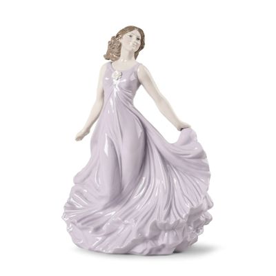 Lladró / Sculptures / Dancing in the Wind – Al Ritmo del Vento / statua / porcellana / rosa / lucida