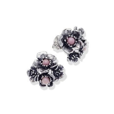 SILVEGO Orecchini In Argento 925 Con Opale Rosa Sintetico - LPS1398P, Rodiati, Ipoallergenici, Regalo Per Donne E Bambine - 4