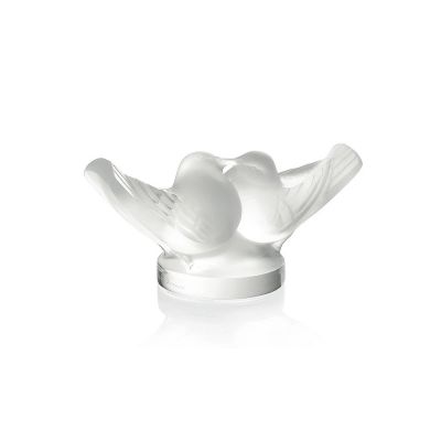 Lalique / Sculptures / 2 Colombes / statuetta / cristallo 