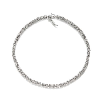 Giovanni Raspini / Catene / collana maglia bizantina mini mini cm 45 / argento