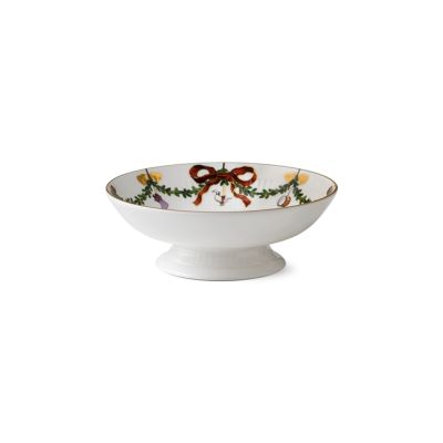 Royal Copenhagen / Star Fluted Christmas / ciotola su piede 18 cm / porcellana