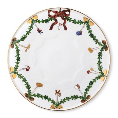 Royal Copenhagen / Star Fluted Christmas / piatto torta 32 cm / porcellana