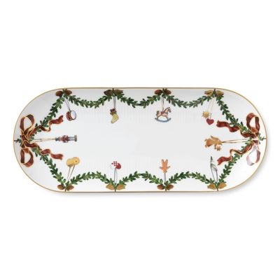 Royal Copenhagen / Star Fluted Christmas / piatto ovale 39 cm / porcellana