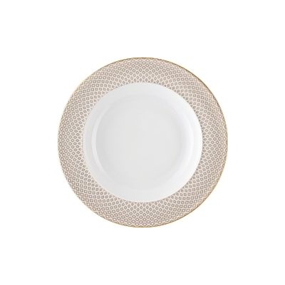 Rosenthal / Francis Carreau Beige / piatto fondo 22 cm / porcellana / bianca, dorata e beige