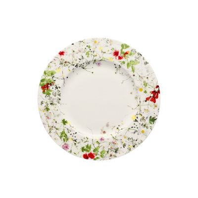 Rosenthal / Brillance - Fleurs Sauvages / piatto piano con falda 23 cm / porcellana / bianca con fantasie