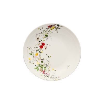 Rosenthal / Brillance - Fleurs Sauvages / piatto fondo 21 cm / porcellana / bianca con fantasie