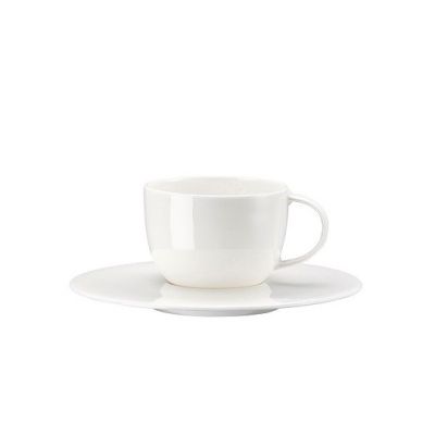 Rosenthal / Brillance / tazza caffè con piattino / porcellana / bianca