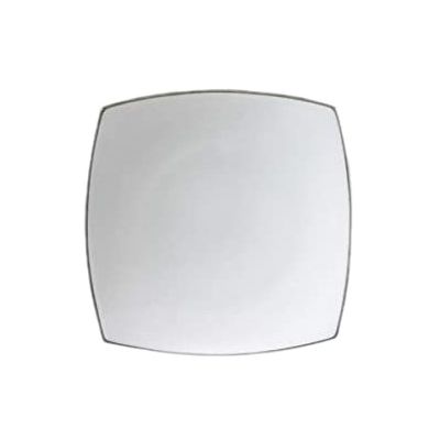 Richard Ginori / Vela / piatto piano quadrato 31 cm / porcellana / bianco con bordo platino