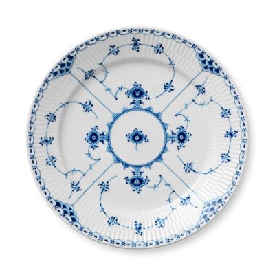 Royal Copenhagen / Blue Fluted Half Lace / piatto rotondo 33 cm / porcellana