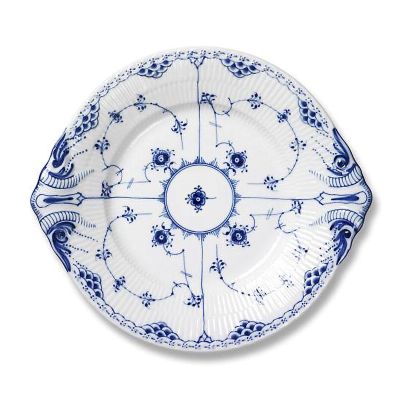 Royal Copenhagen / Blue Fluted Half Lace / piatto torta 31 cm / porcellana