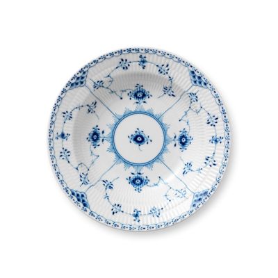 Royal Copenhagen / Blue Fluted Half Lace / set 6 piatti fondi 21 cm / porcellana