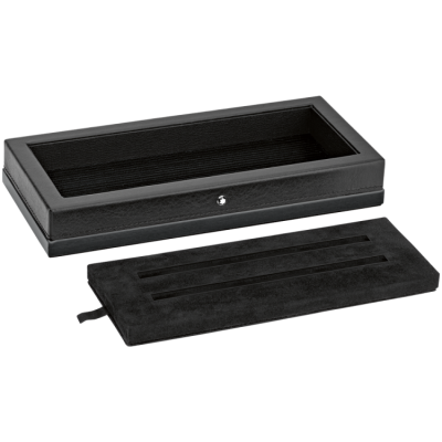 Montblanc / Desk Accessories / vaschetta portapenne / legno e pelle nera