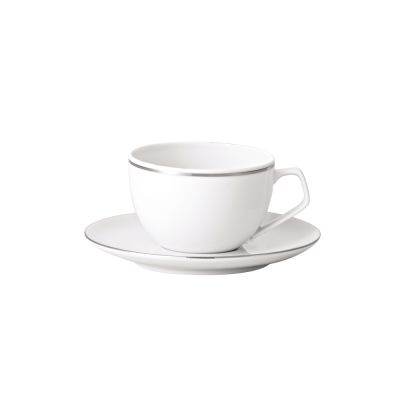 Rosenthal / Tac Platin / tazza caffè con piattino / porcellana / bianca